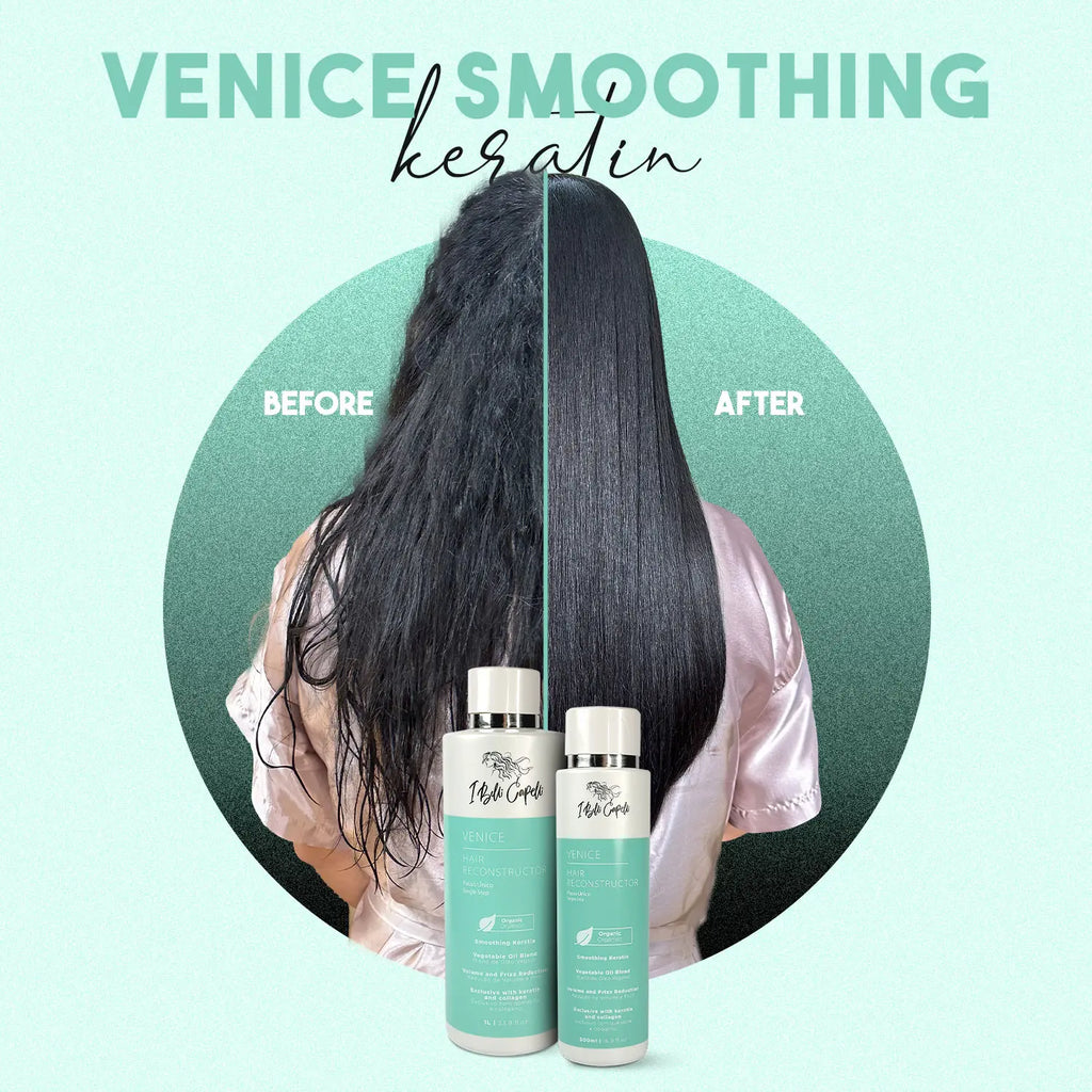 I Belli Capelli Venice Intensive Hair Reconstructor, Organic Keratin Smoothing Serum with Argan Oil, Gentle Nourishing Haircare for Frizz Control, 500Ml/16.9 Fl.Oz, Intensive Haircare