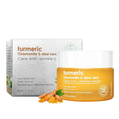 Turmeric Moisturizing Face Cream 50G - Hydrating Skincare for Normal, Dry, Oily, & Combination Skin - Alcohol-Free, Moisturizing Formula - Moisturizer
