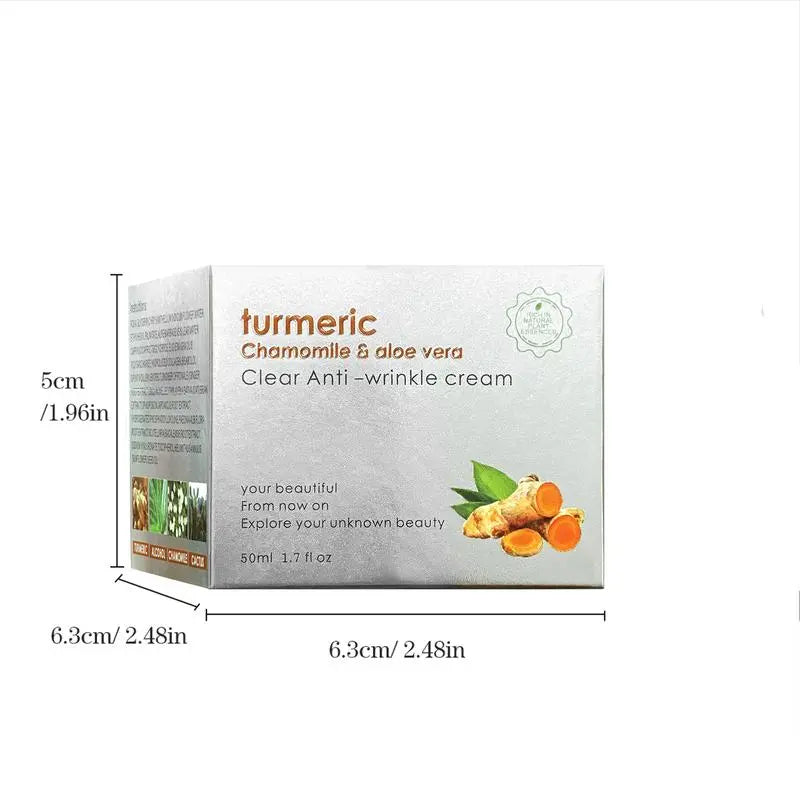 Turmeric Moisturizing Face Cream 50G - Hydrating Skincare for Normal, Dry, Oily, & Combination Skin - Alcohol-Free, Moisturizing Formula - Moisturizer